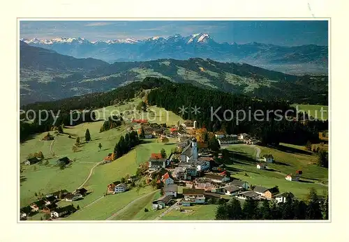 AK / Ansichtskarte Sulzberg_Vorarlberg Fliegeraufnahme mit Schweizer Bergen Sulzberg Vorarlberg