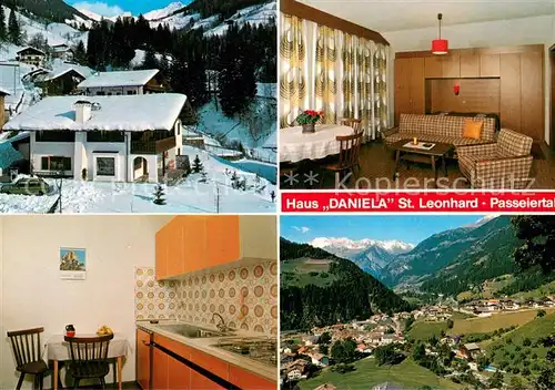 AK / Ansichtskarte St_Leonhard_Passeier Haus Daniela Gaststube Kueche Panorama St_Leonhard_Passeier