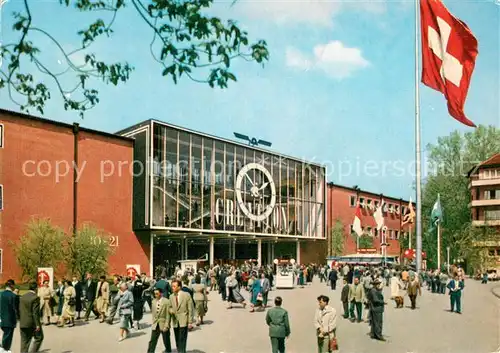 AK / Ansichtskarte Basel_BS Schweizer Mustermesse Basel Haupteingang Basel_BS