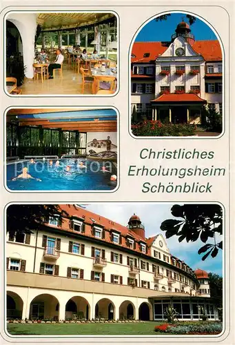 AK / Ansichtskarte Rehnenhof Christl Erholungsheim Schoenblick Gastraum Hallenbad Park Rehnenhof