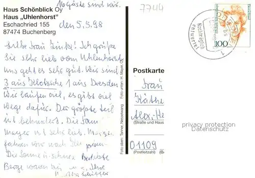 AK / Ansichtskarte Buchenberg_Allgaeu Seniorenfreizeit Allgaeu Buchenberg Allgaeu