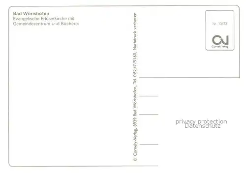 AK / Ansichtskarte Bad_Woerishofen Ev Erloeserkirche mit Gemeindezentrum und Buecherei Bad_Woerishofen