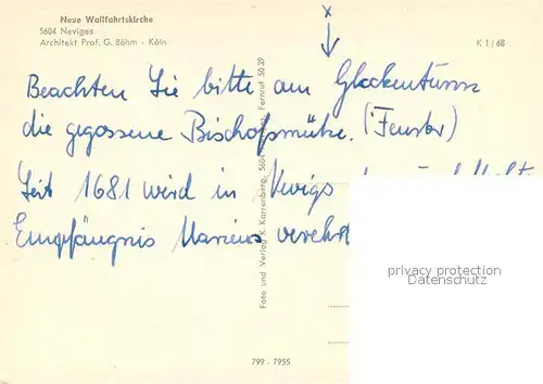 AK / Ansichtskarte Neviges_Velbert Neue Wallfahrtskirche Neviges Velbert