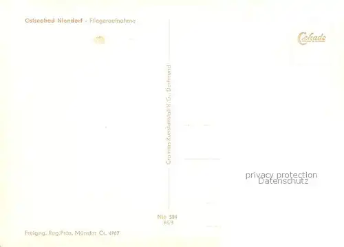 AK / Ansichtskarte Niendorf_Ostseebad_Timmendorferstrand Fliegeraufnahme 