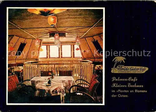 AK / Ansichtskarte Scharbeutz_Ostseebad Florida Ferienparadies Palmen Suedseebar Kleines Teehaus Scharbeutz_Ostseebad