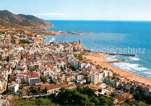 AK / Ansichtskarte Sitges Fliegeraufnahme Sitges
