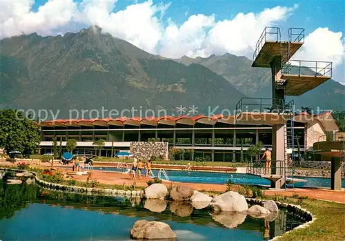 AK / Ansichtskarte Merano_Meran Le Terme ed i bagni Salvar Piscina e lago artificiale radioattivo 