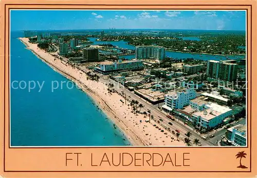 AK / Ansichtskarte Fort_Lauderdale_Florida Fliegeraufnahme Beach 
