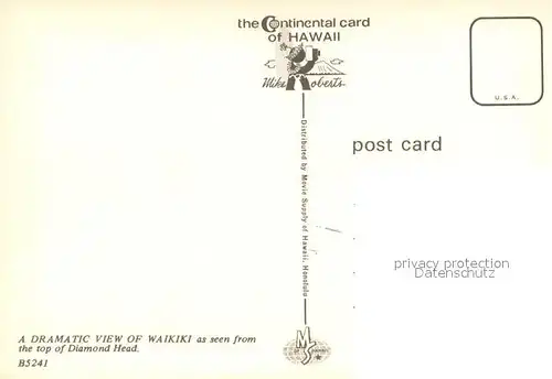 AK / Ansichtskarte Waikiki From Top of Diamond Head 