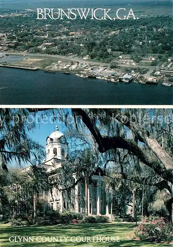 AK / Ansichtskarte Brunswick_Georgia Fliegeraufnahme Glynn County Courthouse 