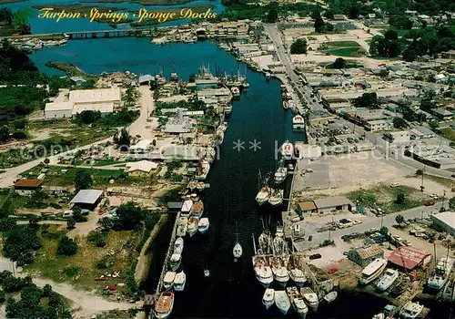 AK / Ansichtskarte Tarpon_Springs_Florida Fliegeraufnahme Sponge Docks  