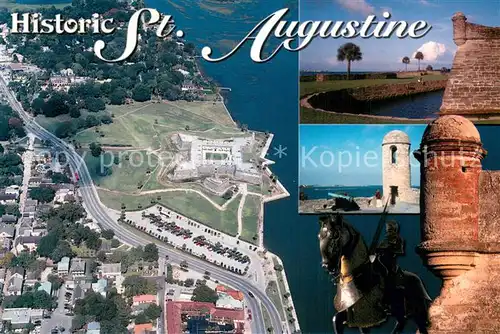 AK / Ansichtskarte St_Augustine_Florida Castillo de San Marcos Matanzas Bay aerial view 