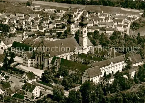 AK / Ansichtskarte Zwiefalten_Wuerttemberg Fliegeraufnahme Muenster u. ehem. Benediktinerkloster Zwiefalten Wuerttemberg