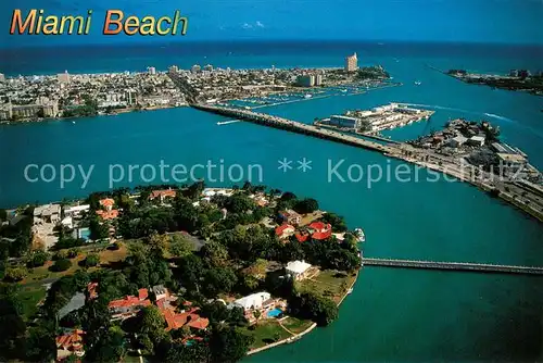 AK / Ansichtskarte Miami_Beach Fliegeraufnahme Star Island South End of Miami Beach 