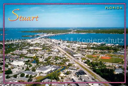 AK / Ansichtskarte Stuart_Florida Fliegeraufnahme St. Lucie River Stuart Florida