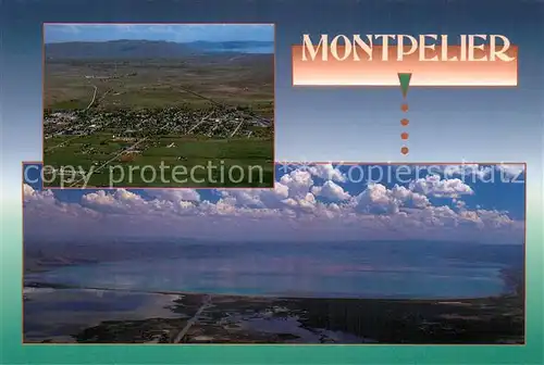 AK / Ansichtskarte Montpelier_Idaho Fliegeraufnahme Montpelier and Bear Lake Montpelier Idaho