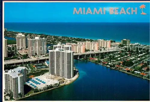 AK / Ansichtskarte Miami_Beach Fliegeraufnahme Intracoastal Waterway Marco Polo Hotel and Golden Beach 