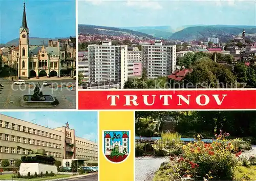 AK / Ansichtskarte Trutnov Namesti Kl Gottwalda radnice Celkovy pohled Budova ONV Park Trutnov