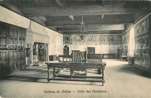 AK / Ansichtskarte Chillon Chateau de Chillon Salle des Chevaliers Chillon