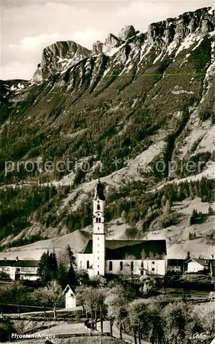 AK / Ansichtskarte Pfronten Kirche Berg mit Aggenstein und Breitenberg Pfronten