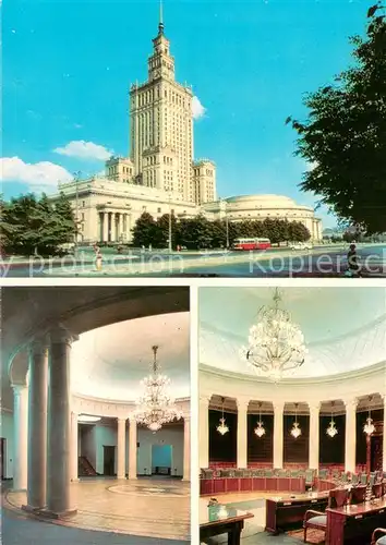 AK / Ansichtskarte Warszawa Palac Kultury i Nauki sala im J Gagarina sala im L Rudniewa Warszawa