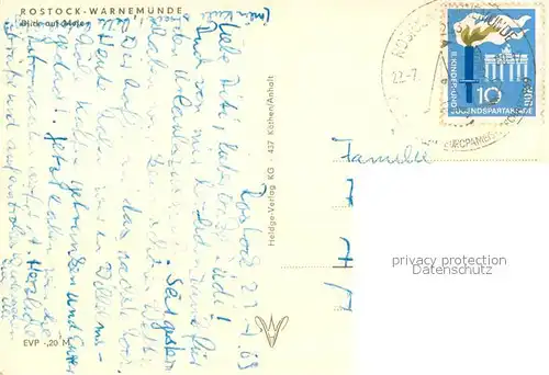 AK / Ansichtskarte Rostock Warnemuende Meersicht 