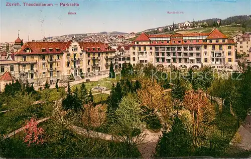 AK / Ansichtskarte Zuerich_ZH Theodosianum Prakseite Sanatorium Klinik Zuerich_ZH
