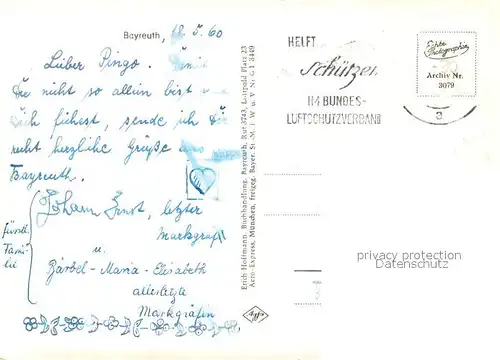 AK / Ansichtskarte Bayreuth Fliegeraufnahme Teilansicht Bayreuth