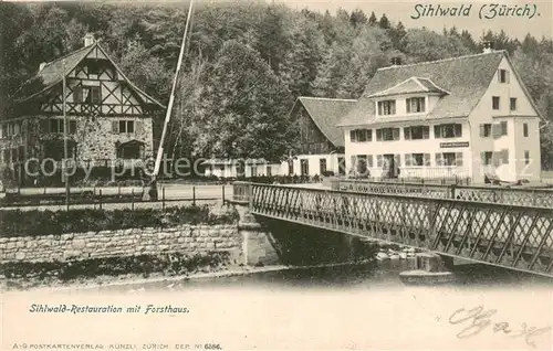 AK / Ansichtskarte Sihlwald_ZH Sihlwald Restauration m. Forsthaus 