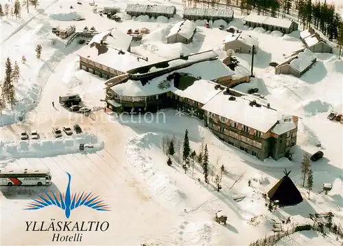 AK / Ansichtskarte aekaeslompolo_Finnland Yllaeskaltio Hotelli im Winter 