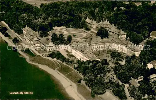 AK / Ansichtskarte Pillnitz_Dresden Fliegeraufnahme Lustschloss Pillnitz 