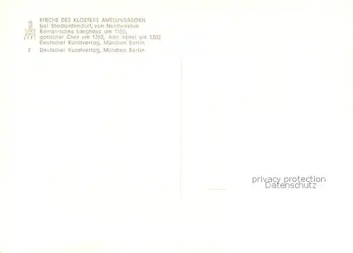 AK / Ansichtskarte Stadtoldendorf Kirche d. Kloster Amelungsborn Stadtoldendorf