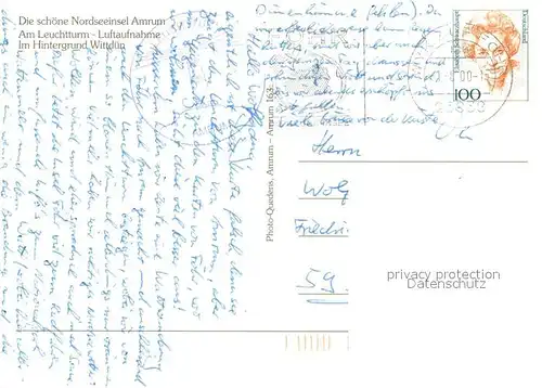 AK / Ansichtskarte Wittduen_Amrum Fliegeraufnahme Am Leuchtturm Wittduen Amrum