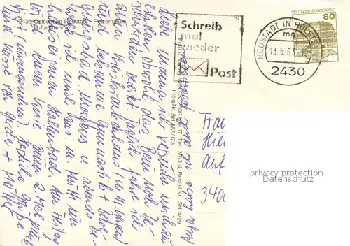 AK / Ansichtskarte Neustadt_Holstein Fliegeraufnahme Panorama Neustadt_Holstein