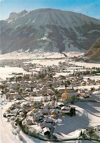 AK / Ansichtskarte Pfronten Gesamtansicht im Schnee m. Aggenstein u. Breitenberg Pfronten