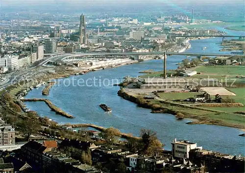 AK / Ansichtskarte Arnheim_Arnhem_NL Fliegeraufnahme John D. Frostbrug und Roermondspleinbrug 