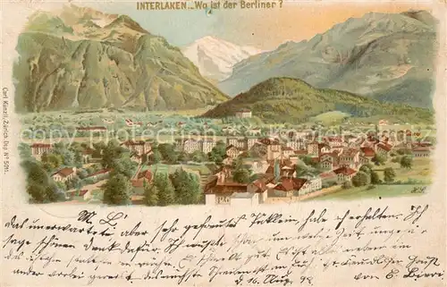 AK / Ansichtskarte Interlaken_BE Gesamtansicht Interlaken_BE