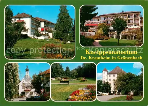 AK / Ansichtskarte Groenenbach_Bad Kneippsanatorium Kurhaus Park Groenenbach_Bad