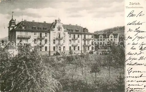 AK / Ansichtskarte Zuerich_ZH Theodosianum Aussenansicht Zuerich_ZH