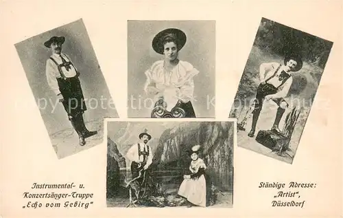 AK / Ansichtskarte Duesseldorf Instrumental  u. Konzertsaenger Truppe Echo vom Gebirge Duesseldorf