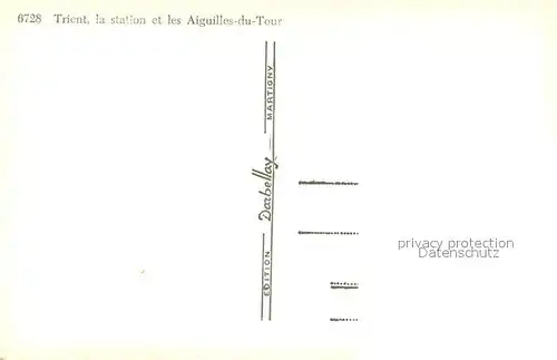 AK / Ansichtskarte Trient_Martigny_VS La station et les Aiguilles du Tour 