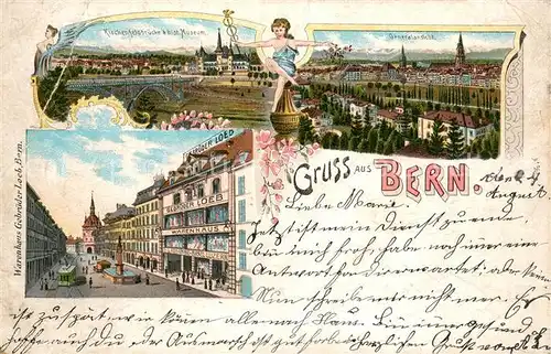 AK / Ansichtskarte Bern_BE Warenhaus Gebrueder Loeb Kirchenfeldbruecke Bern_BE