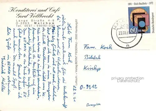 AK / Ansichtskarte Malchow Fliegeraufnahme Malchow