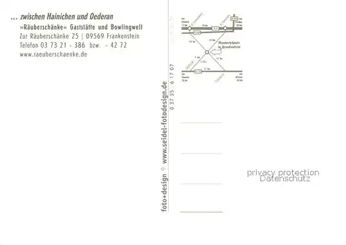 AK / Ansichtskarte Frankenstein_Sachsen Raeuberschaenke Gaststaette und Bowlingwelt 