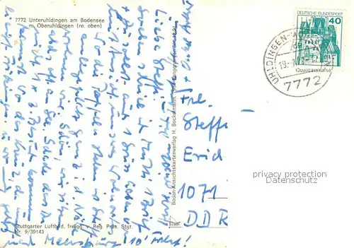 AK / Ansichtskarte Unteruhldingen_Bodensee Fliegeraufnahme 