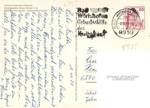 AK / Ansichtskarte Bad_Woerishofen Kneipp Kurpension Edelweiss Gaststube Bad_Woerishofen