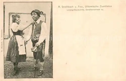AK / Ansichtskarte Neureudnitz_Leipzig R. Strohbach u. Frau Duettisten 