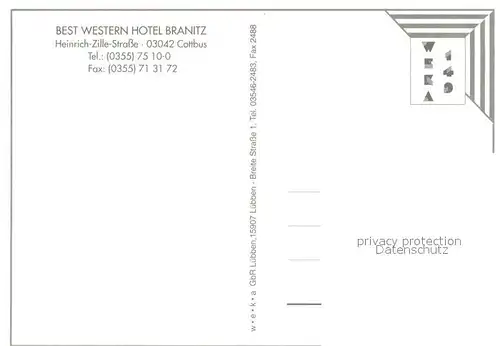 AK / Ansichtskarte Cottbus Best Western Hotel Branitz Terrasse Spreewaldpartie Cottbus