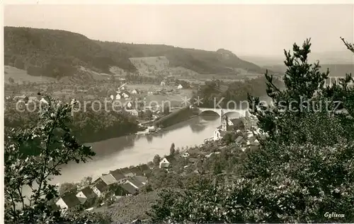 AK / Ansichtskarte Eglisau_ZH Teilansicht m. Fluss Feldpost 