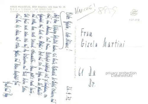 AK / Ansichtskarte Hopfen_See Haus Hubertus Gastraum Schloss Neuschwanstein Seepartie Hopfen_See